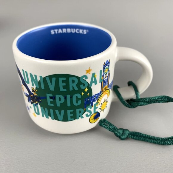 Starbucks Universal Epic Universe Ornament 2 oz Mini Mug Discovery Series New - Picture 2 of 16